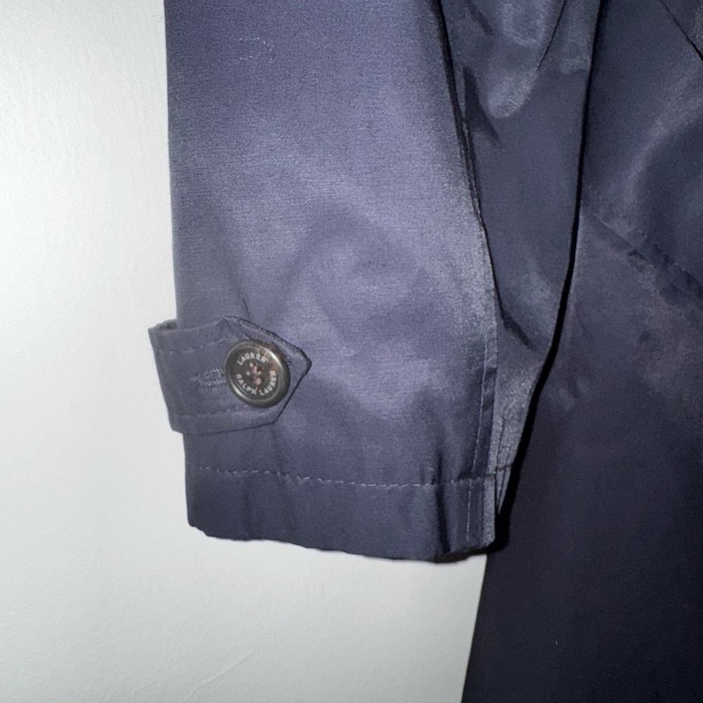 LAUREN Ralph Lauren Blue Women Trench Coat. Plus Size - Picture 9 of 9